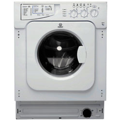 Indesit IWME127UK Integrated Washing Machine, 7kg Load, A+ Energy Rating, 1200rpm Spin, White